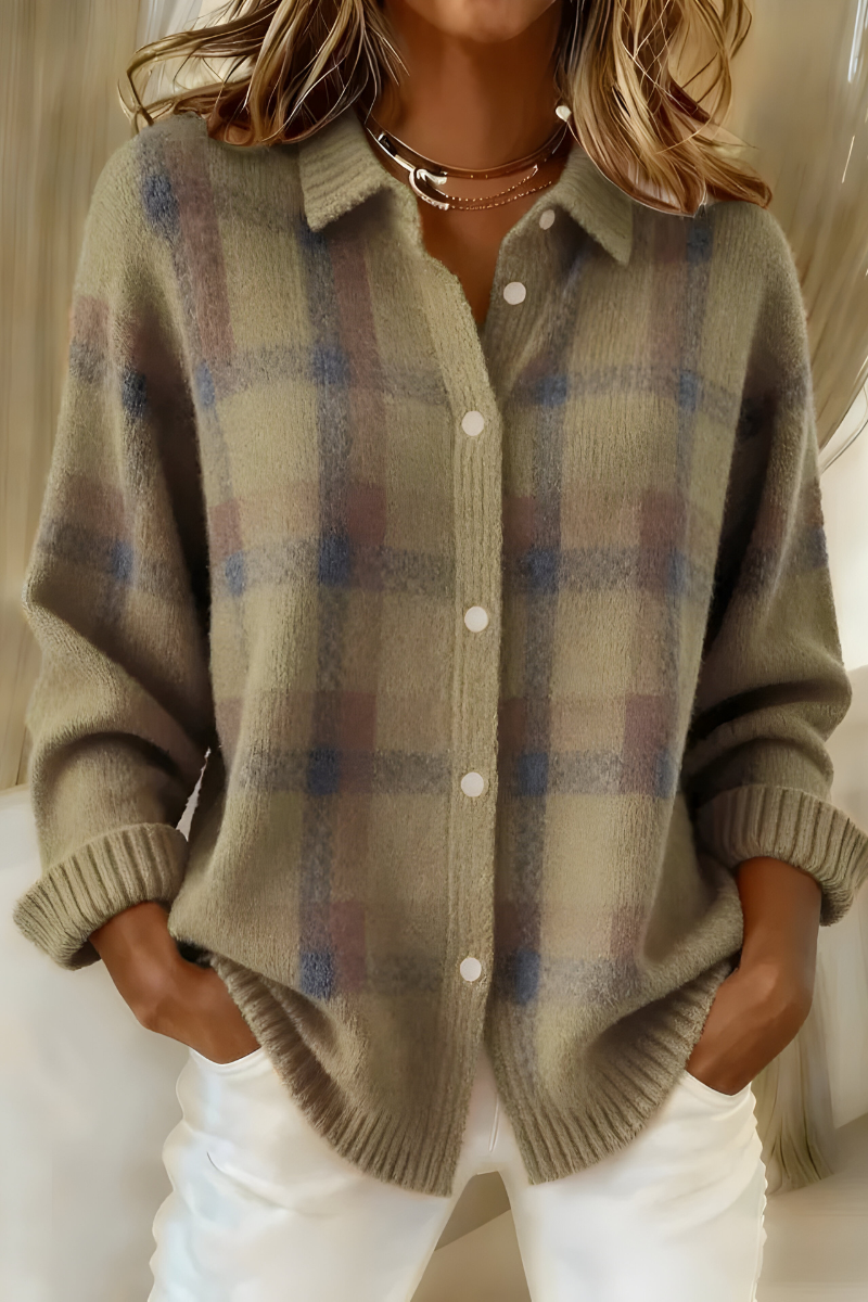 Maison-Lorie™| Cardigan en Tricot Doux à Carreaux