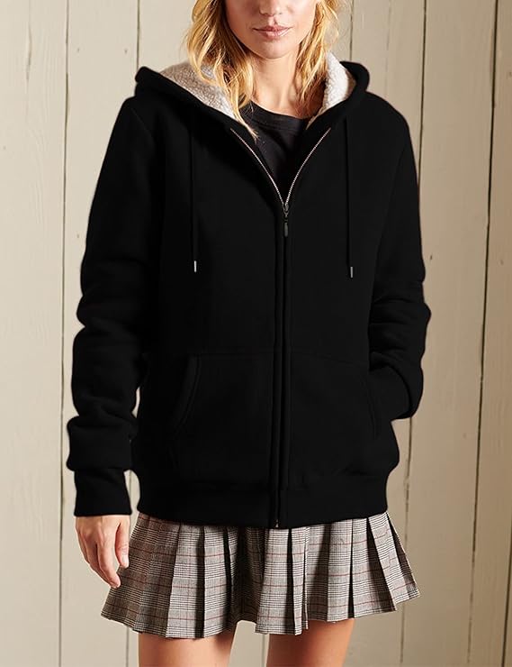 Maison-Lorie™ | veste femmes manteau à capuche chaud fermeture éclair à manches longues