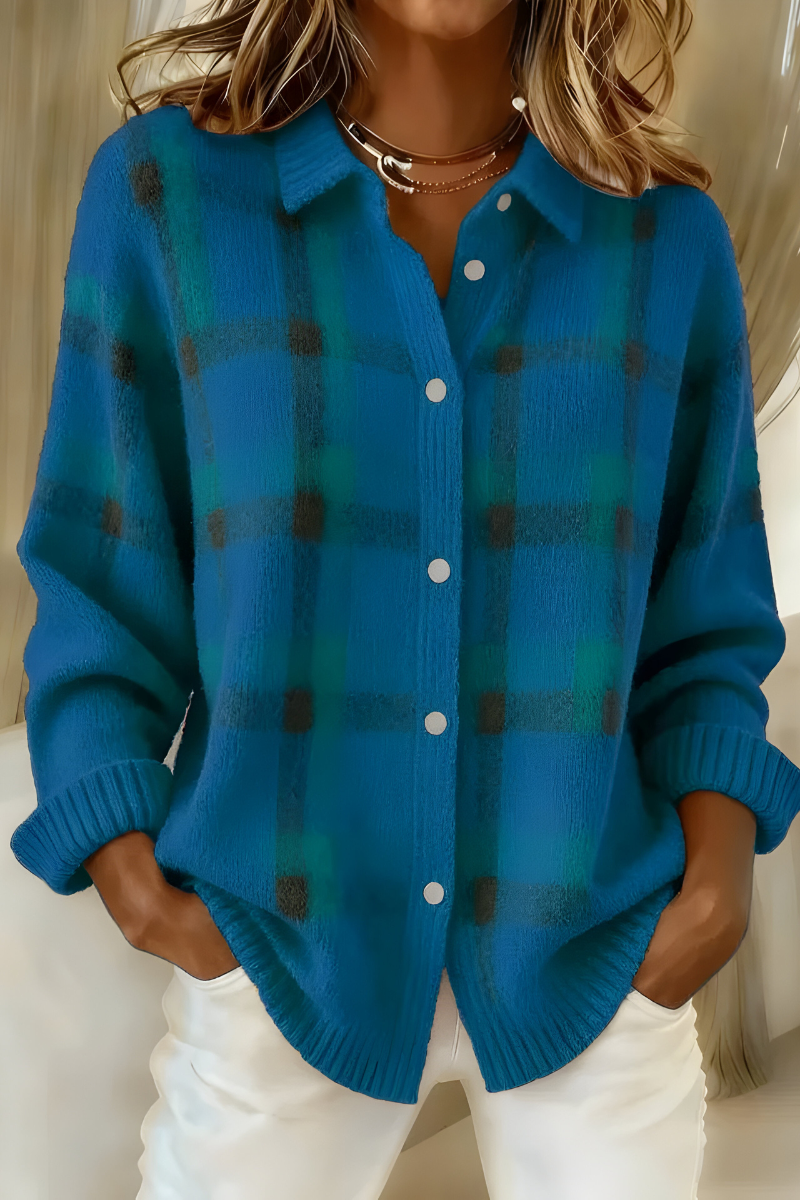 Maison-Lorie™| Cardigan en Tricot Doux à Carreaux