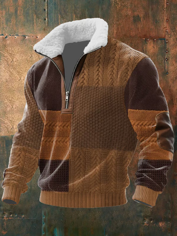 Maison-Lorie™ | PULL ZIPPÉ À COL MONTANT FOURRÉ )