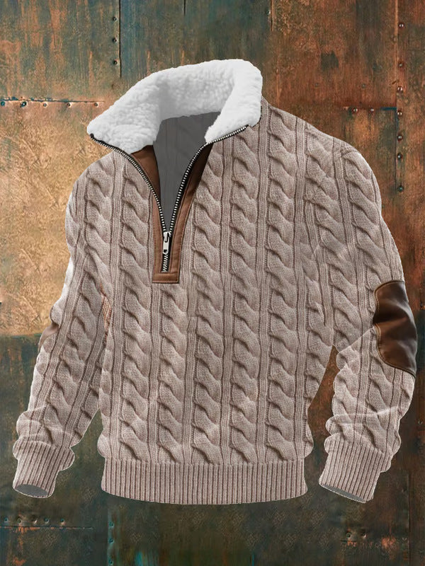 Maison-Lorie™ | PULL ZIPPÉ À COL MONTANT FOURRÉ )