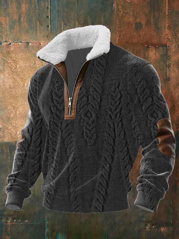 Maison-Lorie™ | PULL ZIPPÉ À COL MONTANT FOURRÉ )