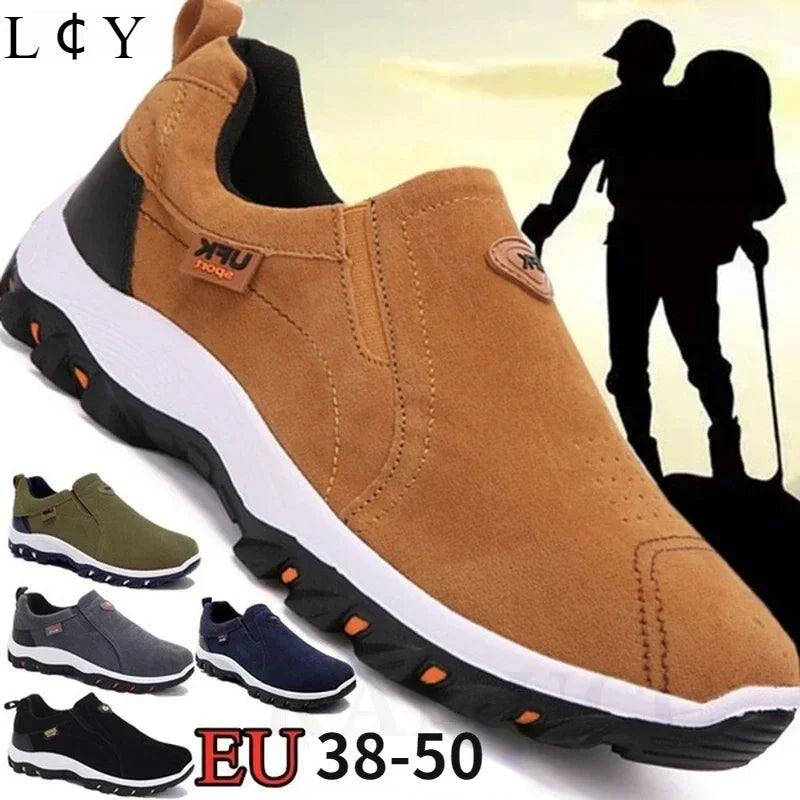 2025 nouvelles chaussures de sport décontractées pour hommes pour la marche en plein air, chaussures légères, à la mode et confortables, taille 38-50 Plus
