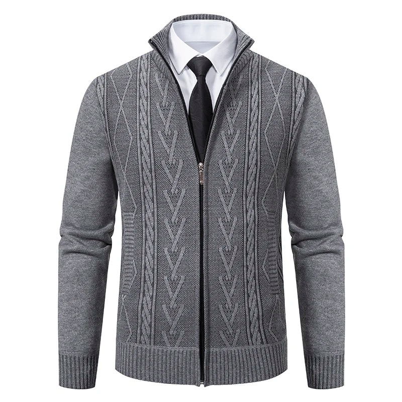Manteau pull tricoté en cachemire rembourré pour homme, chaud et décontracté, nouvelle collection automne et hiver 2025