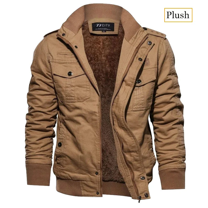 Vestes d'affaires décontractées pour hommes, veste tactique polaire d'hiver brodée, coupe-vent, plusieurs poches, manteau de travail en plein air, nouvelle collection