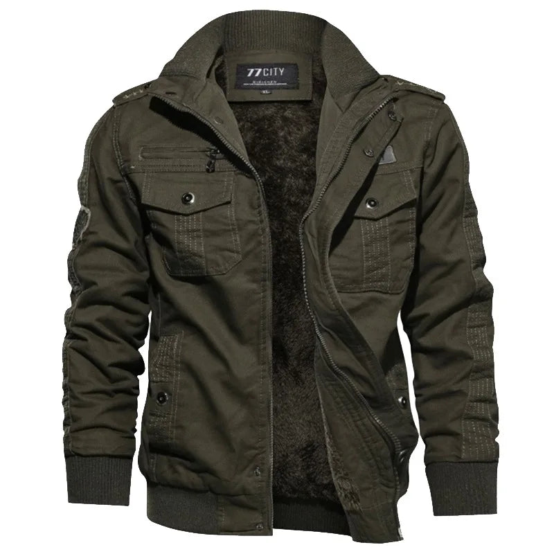 Vestes d'affaires décontractées pour hommes, veste tactique polaire d'hiver brodée, coupe-vent, plusieurs poches, manteau de travail en plein air, nouvelle collection