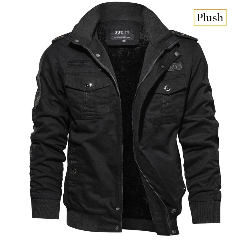 Vestes d'affaires décontractées pour hommes, veste tactique polaire d'hiver brodée, coupe-vent, plusieurs poches, manteau de travail en plein air, nouvelle collection